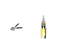 Fartools 212002 Pince pour Rail à placoplâtre & Stanley FATMAX Cisaille Aviation Tête Droite Acier Forgé Chromé Double Action de Pivot