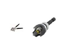 Fartools 212002 Pince pour Rail à placoplâtre & wolfcraft 4055000 - Adaptateur de Vissage à Profondeur Limitée - Pour Plaques de Plâtre - Avec Aimant et Butée de Profondeur, Hexagonale, Einzelpack