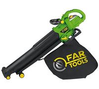 Fartools Aspirateur - Souffleur 2800W, variateur de Vitesse de 10 000 à 16 500Min, Volume d'air 960 M3/h, Sac de récupération, râteau Frontal