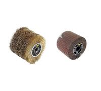 Fartools Brosse fil laitonné 0,3mm Ø120mm/L100mm & 110868 Brosse à Lamelles pour Rénovateur