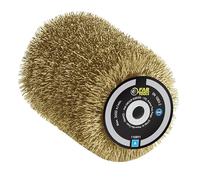 Brosse fil laitonné 0,3mm Ø80mm - FARTOOLS - pour décaper/dégriser le bois, le métal ou la pierre