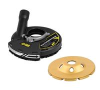 Fartools Coffret de surfaçage en béton plus disque à béton diamanté 180 mm pour meuleuse d'angle 180/230 mm, compatible avec toutes les meuleuses grâce à 6 anneaux de réduction