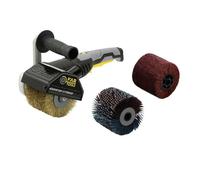 FARTOOLS Rénovateur REX120C avec brosse lanières abrasives et fibre synthétique Pour bois et métal Surfaces planes ou complexes