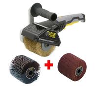 FARTOOLS Rénovateur REX120C Pack 615127 - brosse et ruban nylon pour bois, métal, pierre