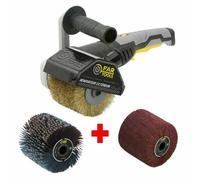 FARTOOLS Pack 615127 : Rénovateur REX120C + brosse et ruban en nylon - Bois spécial, métal et pierre