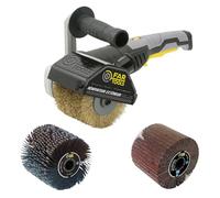 Fartools REX120C Rénovateur extérieur 1300W, Brosse laiton 120X100MM + 110868 Brosse à Lamelles pour Rénovateur + 110869 Brosse à lanières abrasives Ø120mm-L 100mm