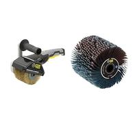 Fartools REX120C Rénovateur extérieur 1300W, Brosse laiton 120X100MM & 110869 Brosse à lanières abrasives Ø120mm-L 100mm Compatible avec Rénovateur REX120, REX200 et REX-H200 pour poncer/dégriser