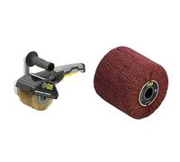 Fartools REX120C Rénovateur extérieur 1300W, Brosse Laiton 120X100MM & 110873 Brosse Fibre synthétique pour rénovateur REX120 Diamètre 120 mm Noir