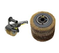 Fartools REX120C Rénovateur extérieur 1300W, Brosse Laiton 120X100MM & 110874 Brosse Fil métal pour rénovateur REX120 Diamètre 120 mm Noir
