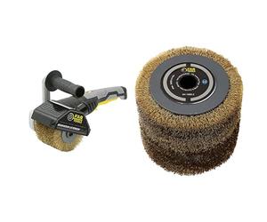 Fartools REX120C Rénovateur extérieur 1300W, Brosse Laiton 120X100MM & 110874 Brosse Fil métal pour rénovateur REX120 Diamètre 120 mm Noir