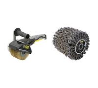 Fartools REX120C Rénovateur extérieur 1300W, Brosse Laiton 120X100MM & 110884 Brosse Fibre Métal Torsadé pour Rénovateur