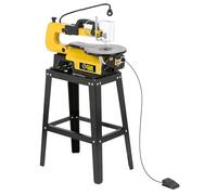 Fartools Scie à chantourner 120W, démarrage au pied=main libre, vitesse variable 400-1600trMin, capacité coupe 406x45mm, table inclinable 45°