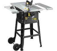 Fartools Scie de table 1600W, Ø250mm30mm, 36 dents, 2 extensions latérales coulissantes en alu, table 432x625mm, capa coupe 90°=72mm&45°=50mm