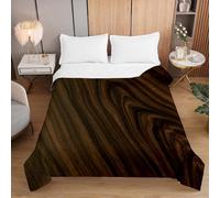 Fasbuy Couvre-lit 1-2 Personnes, 3D Grain de Bois Microfibre Couverture, Dessus De Lits, Housse De Canapé, Légère et Respirante, Réversible, pour Toutes Les Saisons (Grain de Bois 06,230x260cm)