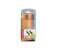 STABILO Pochette de 5 feutres Point 88 FLUO et Pen 68 FLUO