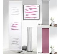 fashion and joy Panneau japonais avec dégradé de couleur baies, gris abstrait avec Accessoire (H x l) 245 x 60 cm, Rideau coulissant semi-transparent moderne chic, Type 415