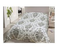 Fashion&Joy Jeté de lit XL matelassé 220 x 240 cm - Certifié Öko-Tex - Style shabby chic - Type 456 (baroque lys lys lis)
