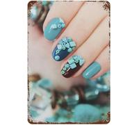 Fashion Nail Art Beauty Salon Vintage Tin Metal Sign 8 X 12 in
