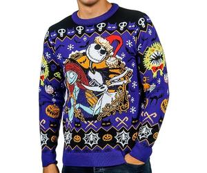 Fashion UK Pull de Noël L'étrange Noël de Monsieur Jack Jersey Mixte