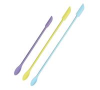 FashionCha 3 Pièces Spatule Cosmétique Mini Spatule Silicone Double Tête Longue pour Application Sauces Lotions Outil Jarreuse Multifonction Adapté pour Maison B, 3pcs Multicolore