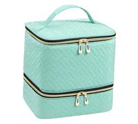 FashionCha Boîte de rangement pour 30 flacons de vernis et lampe à ongles, Vert