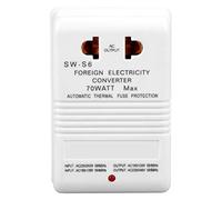 Fasient 70W Convertisseur de Tension 110-240V / 120V à 220V / 240V Adaptateur de Voyage avec Prise Type C Rose
