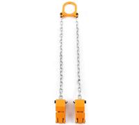 Fassheber – Dispositif de levage pour fûts d'huile – Capacité de charge : 1 tonne – Acier allié – Élévateur de fûts vertical – Pour grue – Jaune
