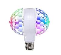 FASSME 5 Ampoule rotative de Couleur | Ampoules de fête LED Ampoule stroboscopique colorée | Lumières colorées d'étape de Multi Cristal d'ampoule de Stroboscope de LED pour la discothèque, Barre