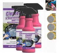 Fast-Acting Heavy-Duty Grill Degreaser Spray, 120ml Nettoyant Barbecue Spray Degraissant Barbecue, Nettoyant Multi Surface Accessoires Barbecue Pour I'élimination Eapide de Ia Graisse(3 PCS)