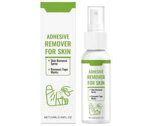 Fast Adhesive Remover, Skin Glue Cleaner Spray, 20ml Gentle No Sting Fast Release Formula, Sticker Tape, First Home Travel Aid Use Kit, Daily Care Office Support 0.87x3.62inches