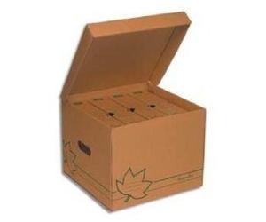 Fast Container Pour Boites D'archives + 4 Boites Archives Nature Line - Ecru