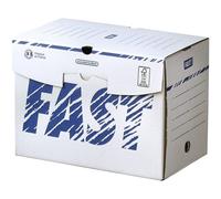 Fast Pack 25 Boîtes Archive Manuelle 250 X 330 Mm Dos 20 Cm Blanc Bleu