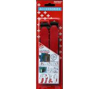 FASTECH® 689-330C Bande auto-agrippante avec boucle partie velours et partie agrippante (L x l) 900 mm x 25 mm noir, rouge 2 pc(s)