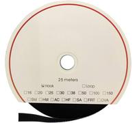 FASTECH® T0102099990325 Bande auto-agrippante hotmelt à coller partie crochets (L x l) 25000 mm x 20 mm noir 25 m