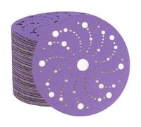 FASTPLUS Disques Céramique Abrasifs 150mm, G60, Multi-Trous, Lot de 50 | Haute Performance pour Une Meilleure Aspiration, Abrasif Durable pour le Bois, Métal, Peinture et Carrosserie