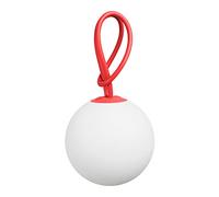 Fatboy Bolleke Lampe Suspendue - Lampe LED Ø 20cm - Rouge | Rechargeable USB (24h), Intensité Variable, IP55 Luminaire Exterieur & Intérieur, 2700K, 3 Niveaux Luminosité, Boucle 100 cm