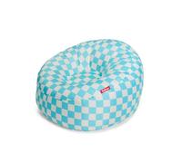 Fatboy Lamzac O Fauteuil Gonflable - 110 x 103 x 62 cm - Azur-Blanc | Sofa Intérieur et Extérieur, Pas de Pompe Nécessaire, Fauteuil Salon Confortable Résistant à l'eau & Salissures, Polyester