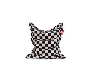 Fatboy Original Slim Teddy Pouf Échecs Noir Écru