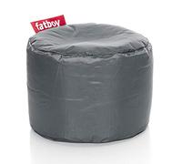 Fatboy Point Original Tabouret - 35 x 50 x 35 cm - Gris Foncé | Tabouret Bas Rond en Nylon pour l'Intérieur - Pouffe Rembourré Polyvalent Idéal comme Pouf Coiffeuse ou Repose Pied Canape