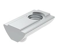 Fath Lot de 10 rainures M6 longues pivotantes compatibles avec profilé article 40 x 40 mm Rainure 8 - Pierre à rainure avec bille à ressort et barre de guidage, acier galvanisé
