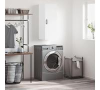 faucqel Armoire murale blanche en bois 34,5 x 34 x 90 cm Armoire suspendue avec espace de rangement pour salon, chambre à coucher, couloir Armoire d'appoint polyvalente Buffet commode