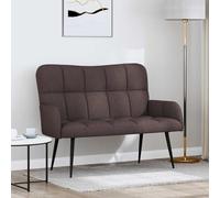 faucqel Canapé 2 places marron foncé avec housse en tissu - 115 x 61 x 87 cm - Canapé de salon moderne - Structure stable en métal et bois - Assise confortable - Canapé relax pour intérieur