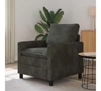 faucqel Canapé anthracite en polyester 76 x 81 x 87,5 cm Canapé moderne de salon avec housse amovible et cadre en métal robuste pour une assise confortable et une utilisation polyvalente