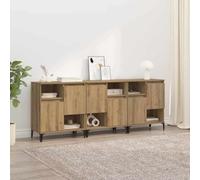 faucqel Lot de 3 buffets en chêne Artisan - 60 x 35 x 70 cm - Design moderne - Rangement pour salon, cuisine, couloir, salle à manger
