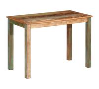 faucqel Table à manger 110 x 55 x 76 cm en bois massif vieilli avec plateau robuste et structure stable, peu encombrante, pour salle à manger, cuisine, salon, polyvalente extensible et pliable