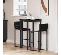 faucqel Table mange-debout carrée en bois avec structure en métal - 60 x 60 x 105 cm - Table de cuisine et de salle à manger stable - Peu encombrante - Moderne - Robuste - Facile à nettoyer