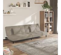Faucqir Canapé-lit 2 places en velours gris clair avec 2 oreillers, 200 x 84,5 x 69 cm, cadre en bois, 110 kg, canapé et lit 2 en 1 pour salon, chambre d'amis, détente et salon
