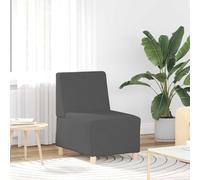 Faucqir Canapé modulaire sans accoudoirs gris foncé en velours côtelé 55 x 74 x 82 cm avec cadre en contreplaqué, meuble rembourré pour salon et chambre d'amis, design flexible pour détente et salon