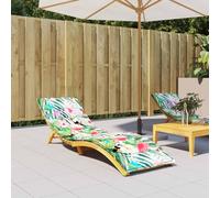 Faucqir Coussin de chaise longue multicolore en tissu Oxford avec coussin d'assise imperméable et respirant - 200 x 50 x 4 cm - Pour jardin, terrasse, balcon, extérieur et intérieur - Confort