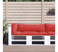 Faucqir Lot de 3 coussins de palette en tissu rouge avec coussin de dossier et coussin latéral, imperméable, pour jardin, balcon, terrasse, extérieur et intérieur, confort d'assise
